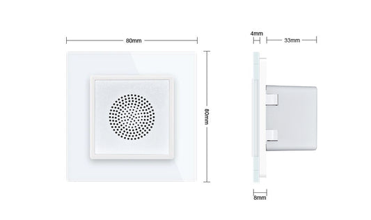 Livolo Bluetooth-Lautsprecher mit Glasblende in Weiß