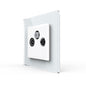 Livolo dreifaches SAT-/TV-/FM-Modul als End-Dose mit Glasblende Weiß