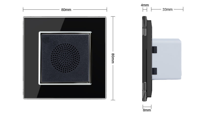 UP-Bluetooth-Lautsprecher inkl. schwarzem Glasrahmen