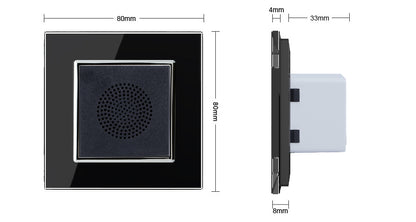 UP-Bluetooth-Lautsprecher inkl. schwarzem Glasrahmen