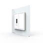 Livolo zweifaches, weißes USB-Modul zum Aufladen mit Glasrahmen