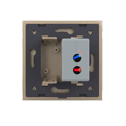 Livolo einfaches, goldenes USB-Modul mit Glasrahmen
