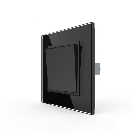 Livolo Wipp Kreuzschalter inkl. Glasrahmen in Schwarz