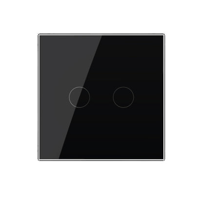 Livolo zweifacher Dimmerschalter mit Glasblende in Schwarz