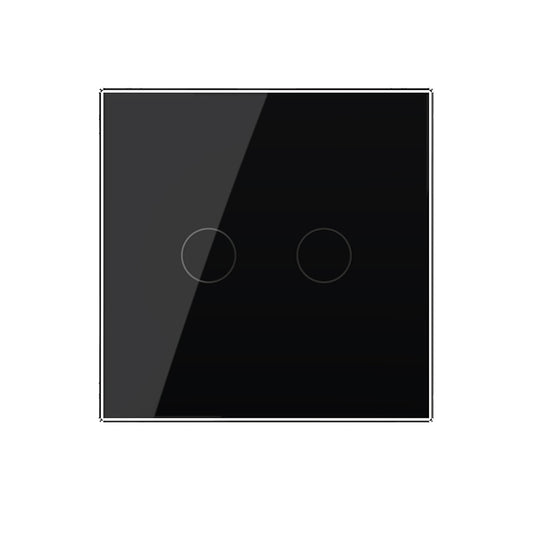 Livolo zweifacher Dimmerschalter mit Glasblende in Schwarz