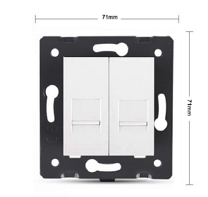 Livolo weißes CAT7 RJ45 LAN-Modul als Enddose