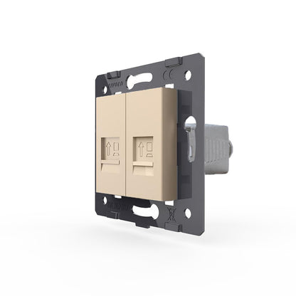 Livolo zweifaches, goldenes LAN-Modul CAT8