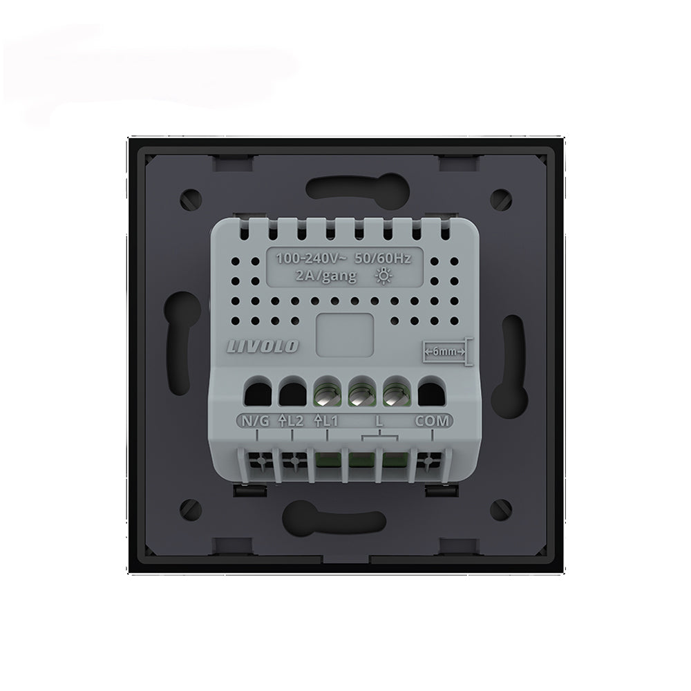 Glas-Touch-Dimmer in schwarz