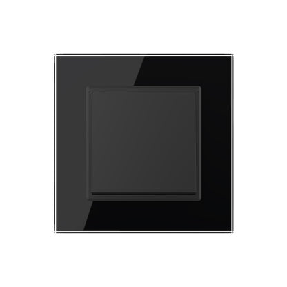 Livolo Wipp Kreuzschalter inkl. Glasrahmen in Schwarz