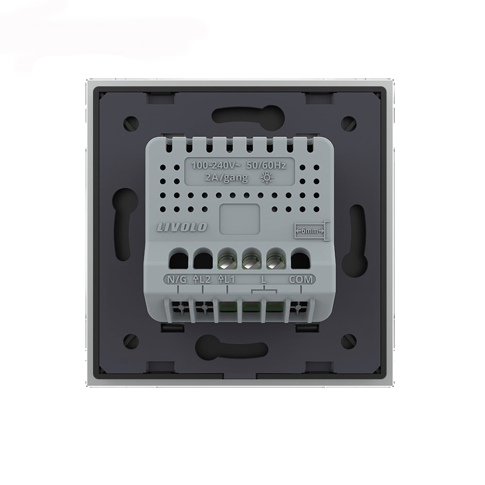 LIVOLO Touch Dimmer Wechselschalter mit Glasblende in Grau