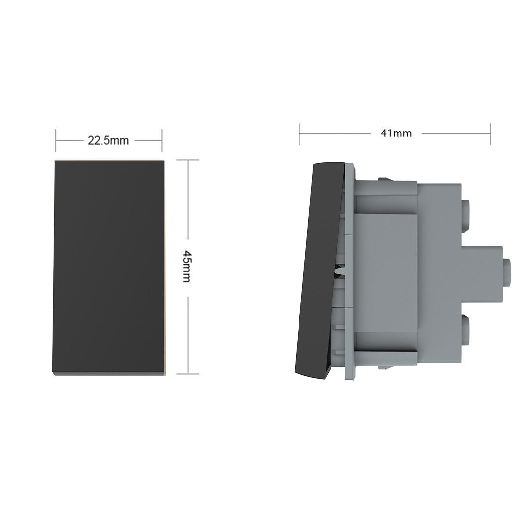Livolo halbes Wipp Wechselschalter Modul in Schwarz