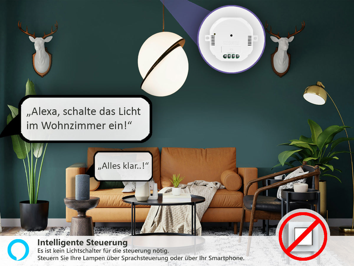 WLAN Steuerung für Leuchten ohne Schalter