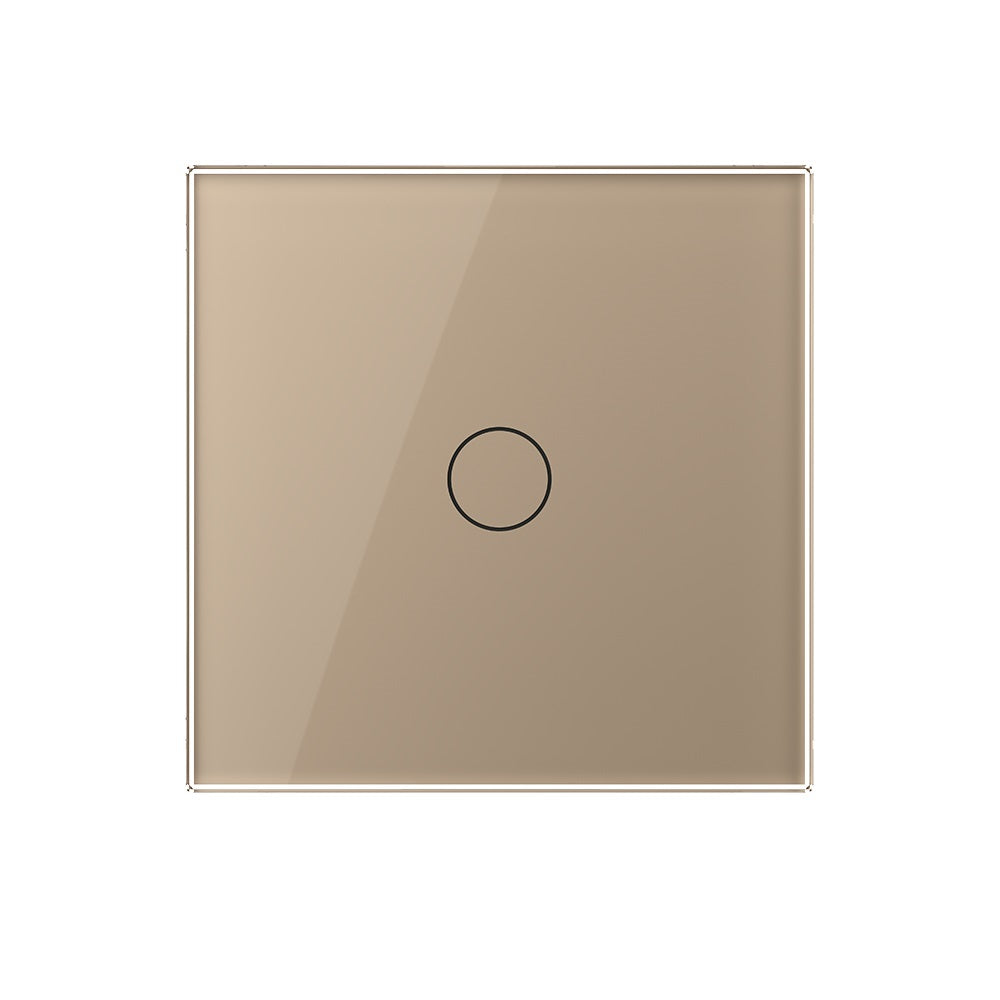 Livolo einfacher, goldener Lichtschalter (Nullleiter erforderlich)