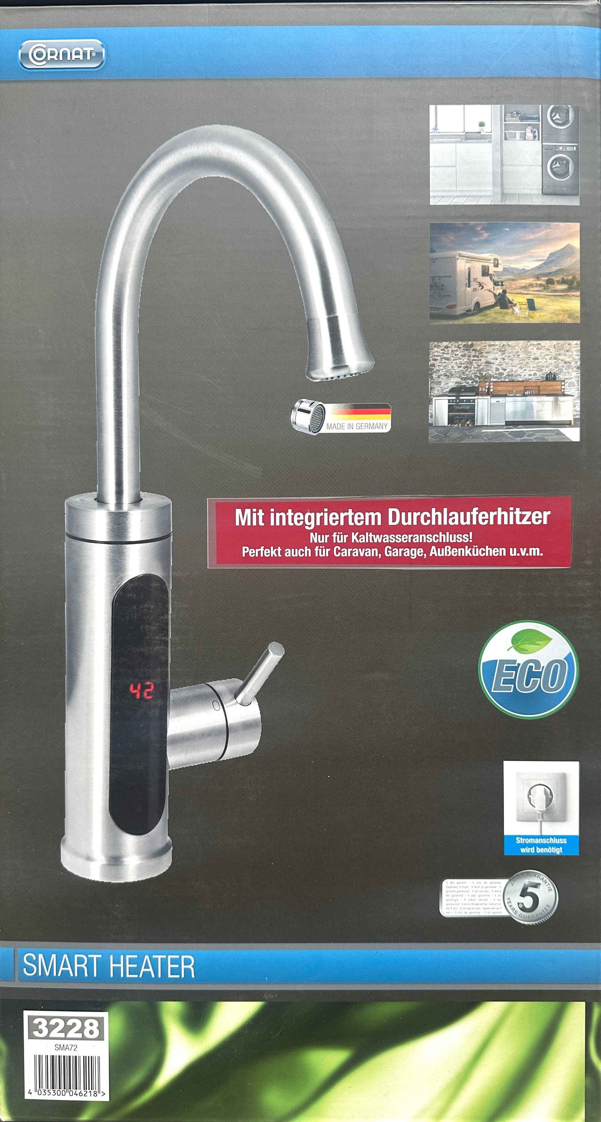 Cornat SMART HEATER mit Durchlauferhitzer und Digitalanzeige