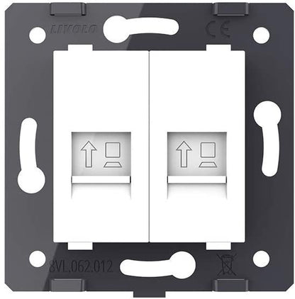 Livolo Durchgangs-Netzwerkdosen CAT6 RJ45 in weiß