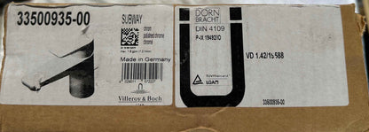 Villeroy & Boch „SUBWAY“ Waschtisch-Einhebelmischer mit Ablaufgarnigur (chrom)