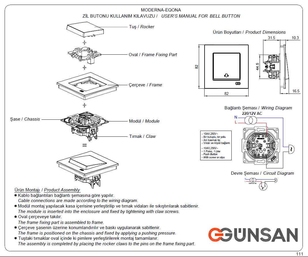 UP Schalterprogramme Eqona / Radius Cremeweiß Günsan