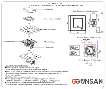 UP Schalterprogramme Eqona / Radius Cremeweiß Günsan
