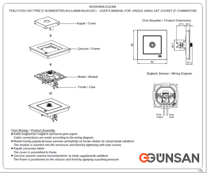 UP Schalterprogramme Eqona / Radius Cremeweiß Günsan
