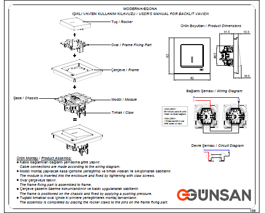 UP Schalterprogramme Eqona / Radius Cremeweiß Günsan