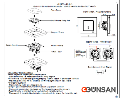 UP Schalterprogramme Eqona / Radius Cremeweiß Günsan