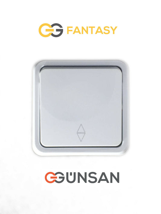 Wechselschalter 10A 250V Weiß Gunsan Fantasy Aufputz Ausschalter Einschalter - WEIM24
