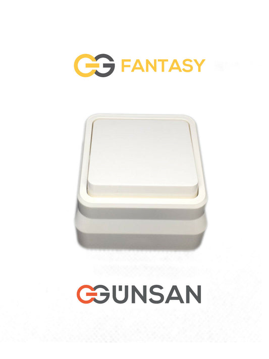 Günsan Aufputz Schalter Cremeweiß Einschalter Ausschalter Fantasy NEU - WEIM24