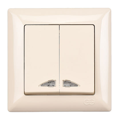 VISAGE Schuko Steckdose Dimmer Creme Jalousie Schalter Taster Rahmen Visage Unterputz - WEIM24