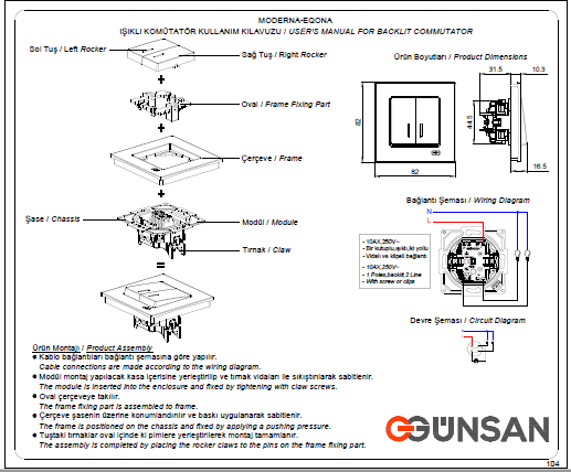 UP Schalterprogramme Eqona / Radius Cremeweiß Günsan