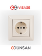 Schuko Steckdose Dimmer Unterputz Jalousie Schalter Taster TV Visage Cremeweiß - WEIM24