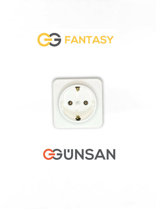 Gunsan Aufputz Steckdose Weiß 16A 250V NEU - Fantasy von Günsan - WEIM24