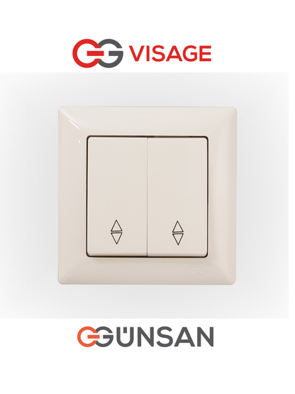 VISAGE Schuko Steckdose Dimmer Creme Jalousie Schalter Taster Rahmen Visage Unterputz - WEIM24
