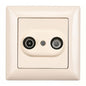 VISAGE Schuko Steckdose Dimmer Creme Jalousie Schalter Taster Rahmen Visage Unterputz - WEIM24