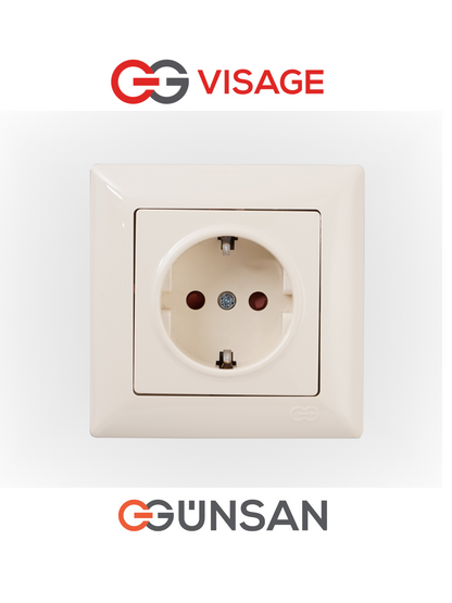 Schuko Steckdose Dimmer Unterputz Jalousie Schalter Taster TV Visage Cremeweiß - WEIM24