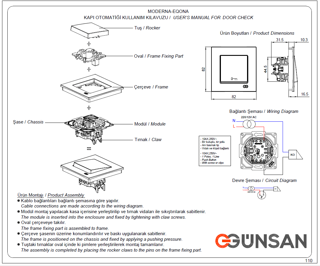 UP Schalterprogramme Eqona / Radius Cremeweiß Günsan