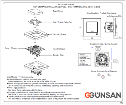 UP Schalterprogramme Eqona / Radius Cremeweiß Günsan