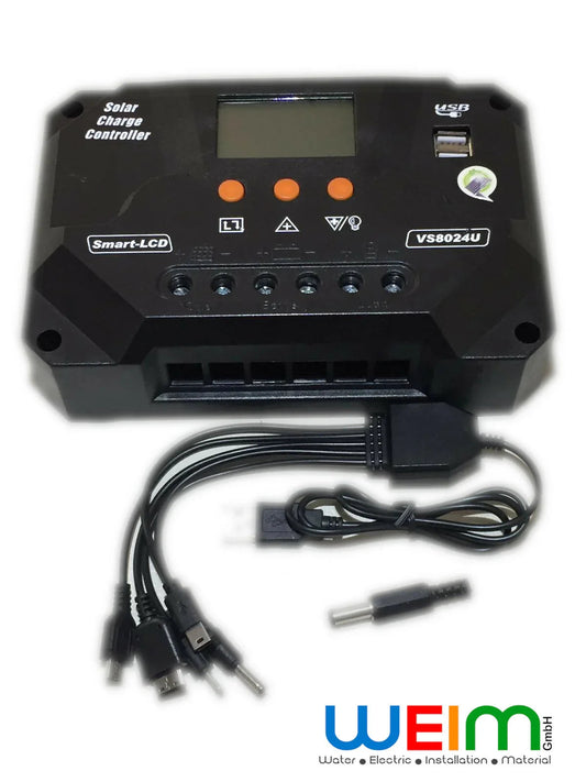 Effizienter Solarregler 80A 12V 24V mit USB für Solarpaneele - WEIM24