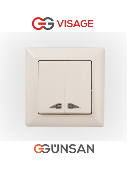 Schuko Steckdose Dimmer Unterputz Jalousie Schalter Taster TV Visage Cremeweiß - WEIM24