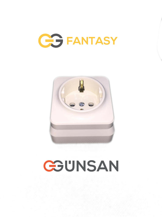 Aufputz Steckdose Cremeweiß 16A 250V Fantasy Günsan - WEIM24