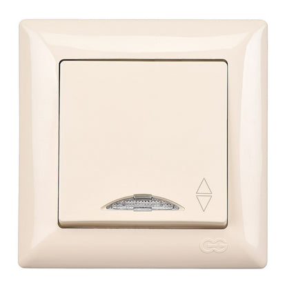 VISAGE Schuko Steckdose Dimmer Creme Jalousie Schalter Taster Rahmen Visage Unterputz - WEIM24