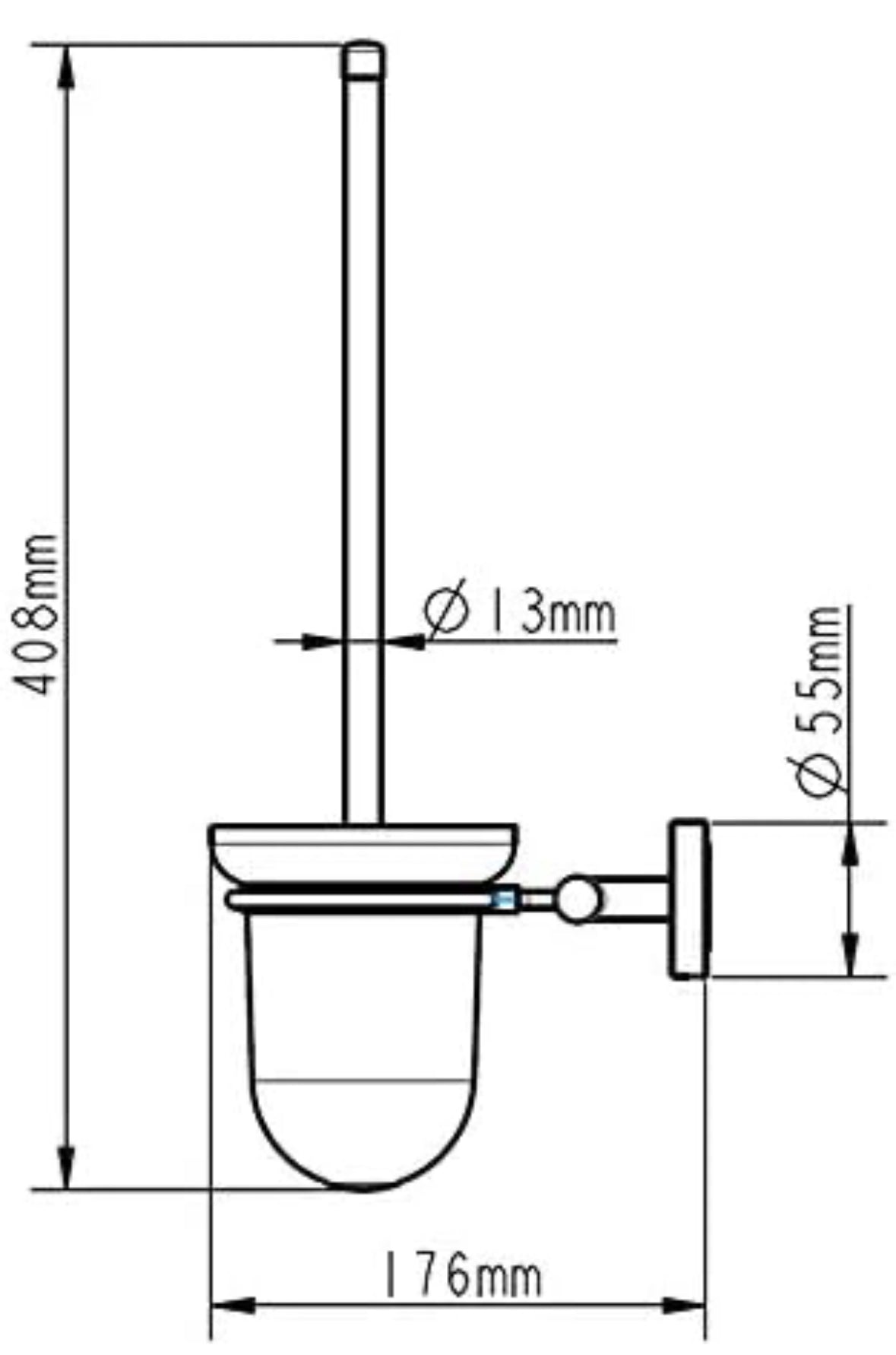 LENZ „SIENA“ WC-Bürstenset (chrom) HEIMWERKA