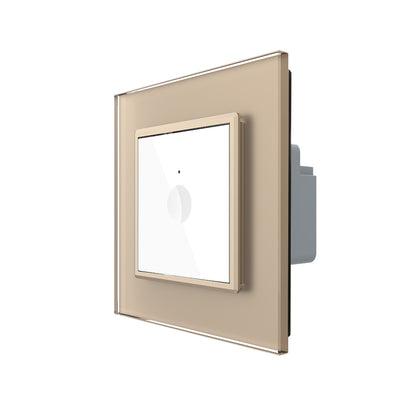 Einfacher NOTCH-Lichtschalter in goldener Glasblende