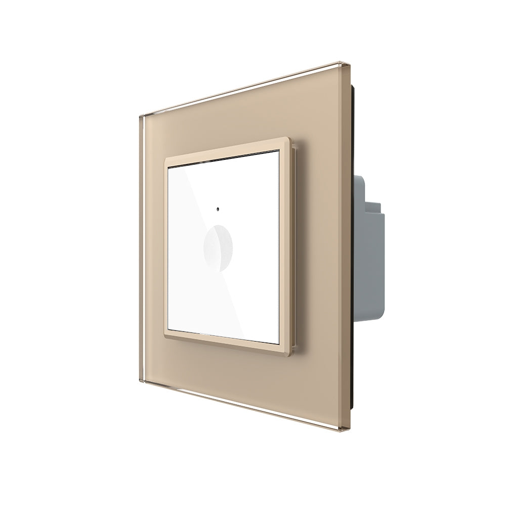 Einfacher NOTCH-Wechsel-/Kreuzschalter mit goldener Glasblende