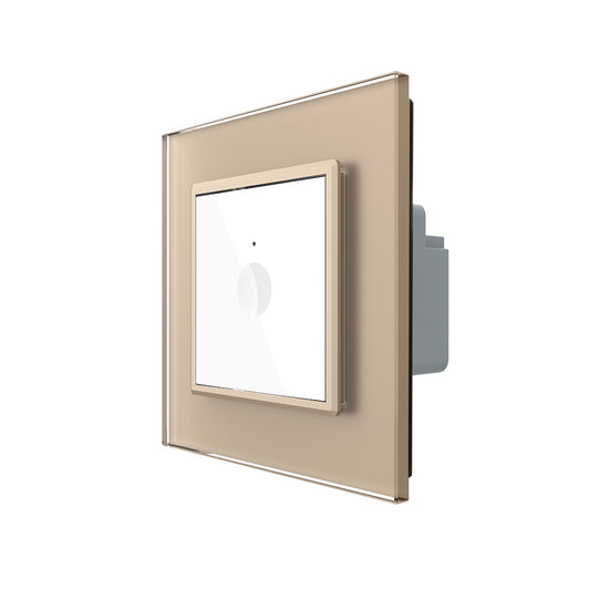 Einfacher NOTCH-Wechsel-/Kreuzschalter mit goldener Glasblende