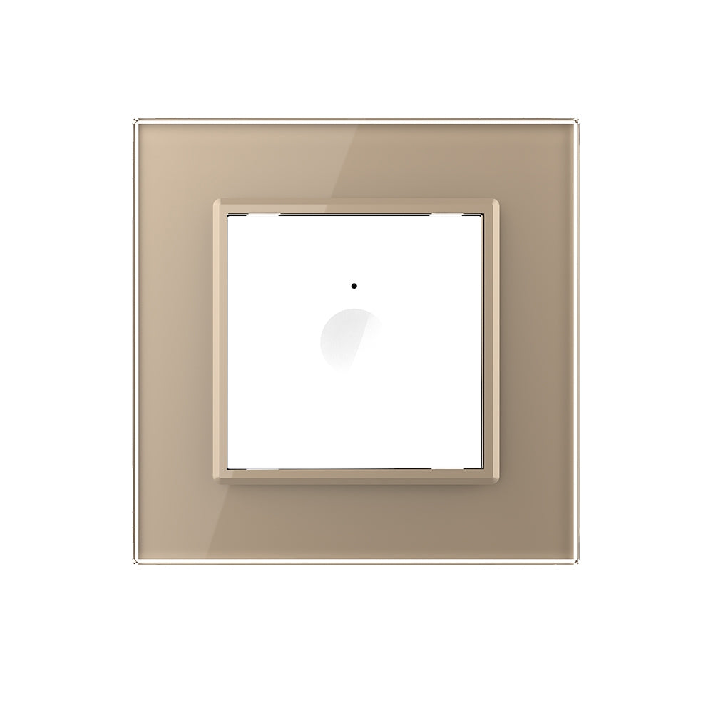 Einfacher NOTCH-Lichtschalter in goldener Glasblende