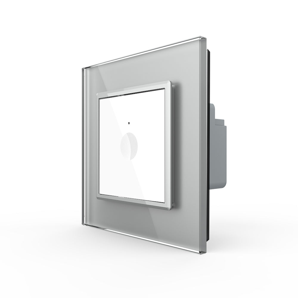Einfacher NOTCH-Lichtschalter in grauer Glasblende