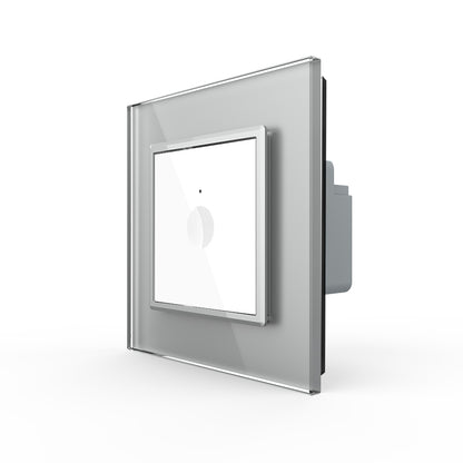 Einfacher NOTCH-Wechsel-/Kreuzschalter mit grauer Glasblende