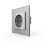 Livolo Steckdose mit Glasblende in Grau