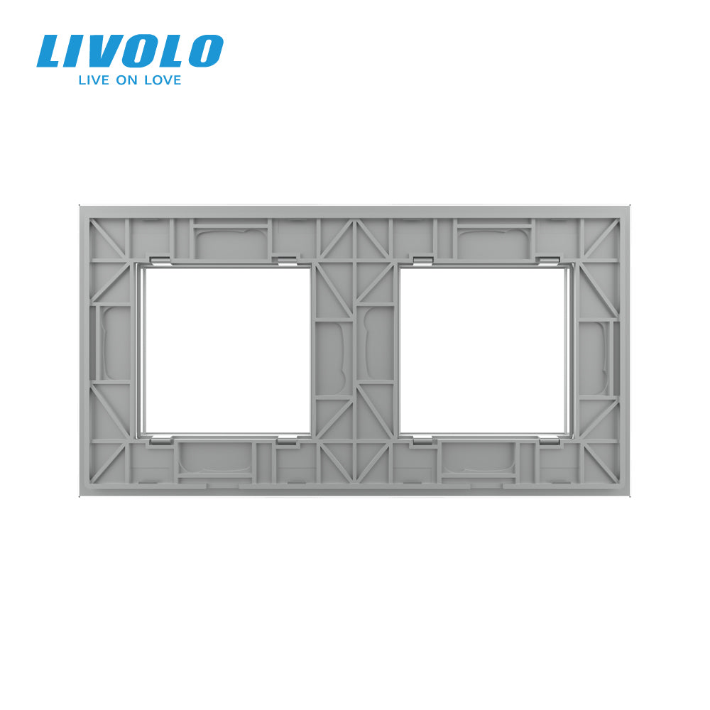 Glasrahmen in Grau für LIVOLO Steckdosen