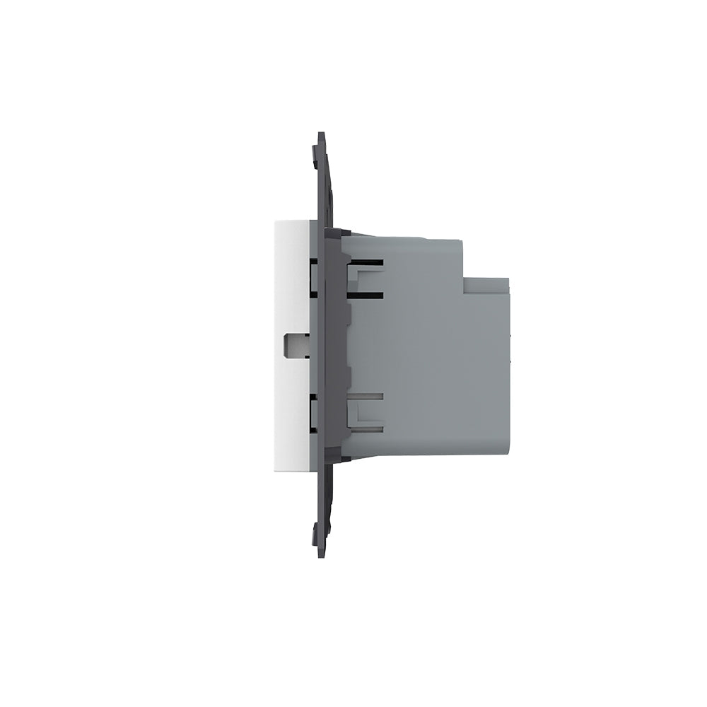 Einfacher NOTCH-Wechsel-/Kreuzschalter mit grauer Glasblende